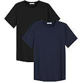 Latuza Men's Bamboo Viscose Cooling T-Shirt Crew Neck Tee Shirt 2 Pack