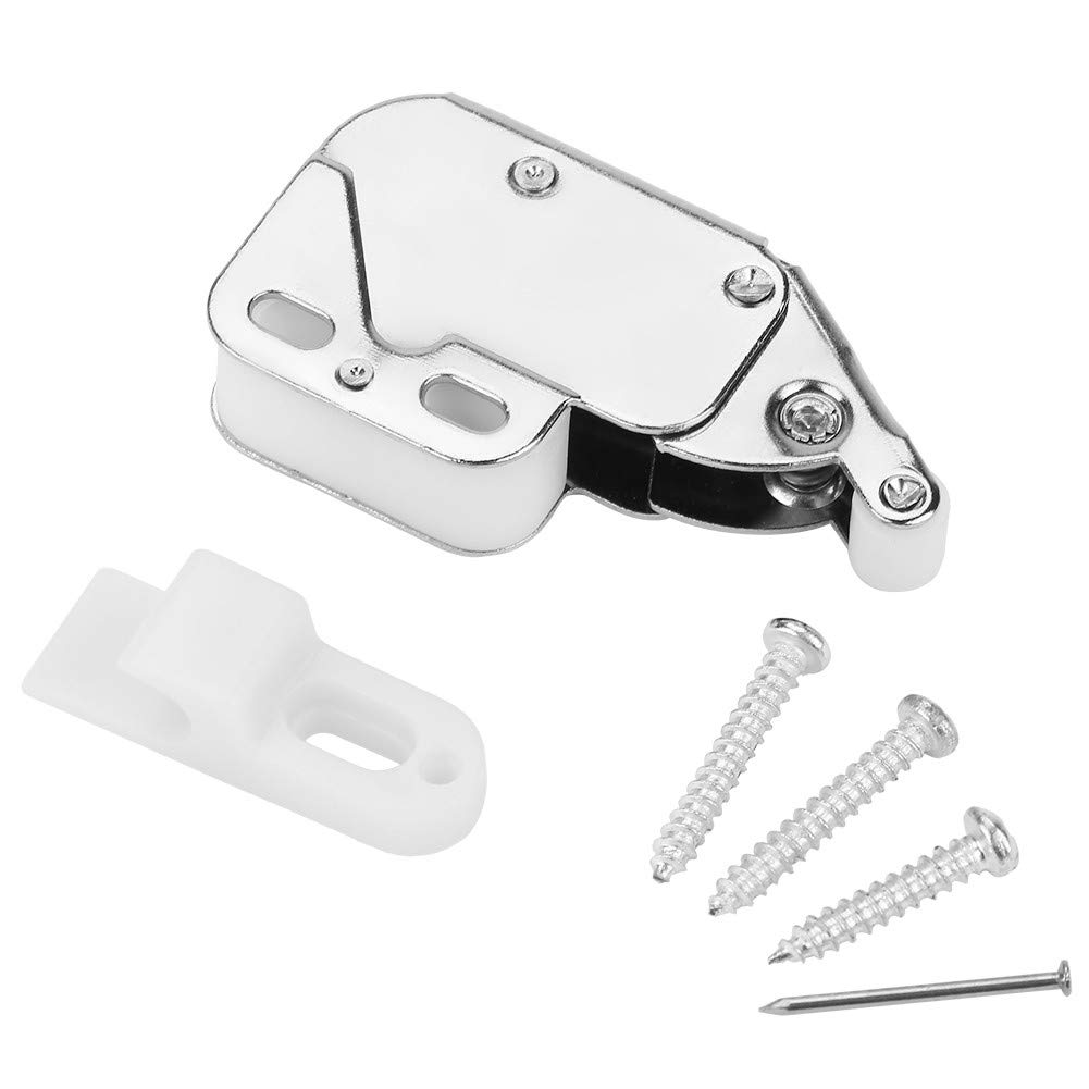 Taidda Mini Tip Cupboard Touch Catch, 10PCS Mini Tip Cupboard Touch Catch Latch Lock Bounce Cabinet Door Latch