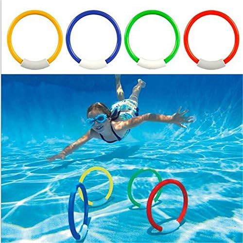 LevenLi Underwater Swimming Diving Sinking Pool Toy Rings For Kid Children 4PCS