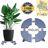 Plant Caddy with Wheels Large Plant Caddy Plant Dolly Heavy Duty Rolling Plant Caddy Outdoor Plant Stand Garden Plant Caddy Indoor Plant Dolly 20inch 440lbs Capacity