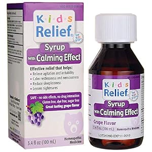 Image of Homeolab, Kids Relief Calming Effect Grape Syrup, 3.4 Fl Oz