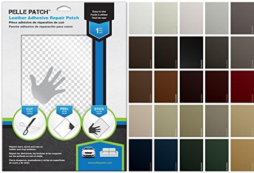 Pelle Patch - Leather & Vinyl Adhesive Repair Patch - 25 Colors Available - Original 8x11 - Transparent