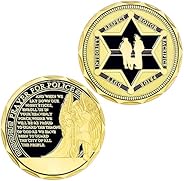 St. Michael Law Enforcement Challenge Coin Thin Blue Line Police Prayer Coin