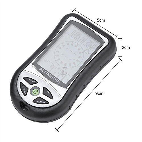 8 in 1 Multifunction Digital Barometer Portable Electronic Altimeter Weather Forecast Compass Thermometer Clock