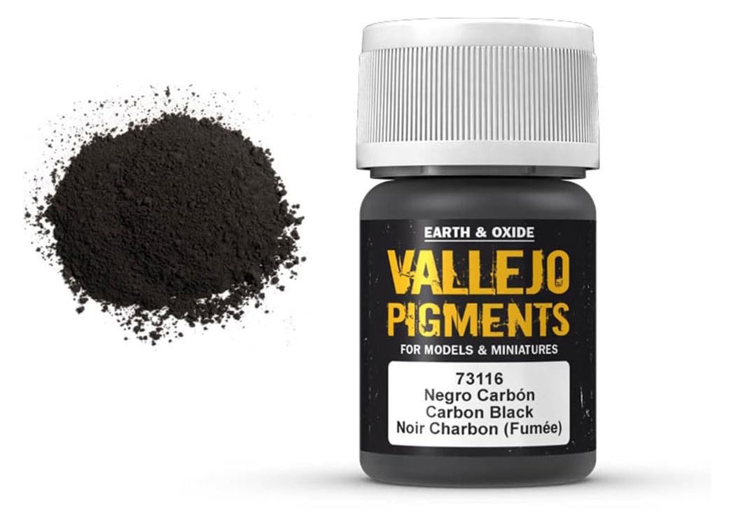 VALLEJO 35 ML PIGMENTS - CARBON SMOKE,BLACK