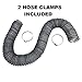 Insulated Dryer Vent Hose Transition Duct 4 inch (8FT Long) - 2 Premium Screw Clamp Connections - Strong Aluminum Interior and Flexible Tear Resistant PVC Outer Shell - HVAC Heat Ventilation