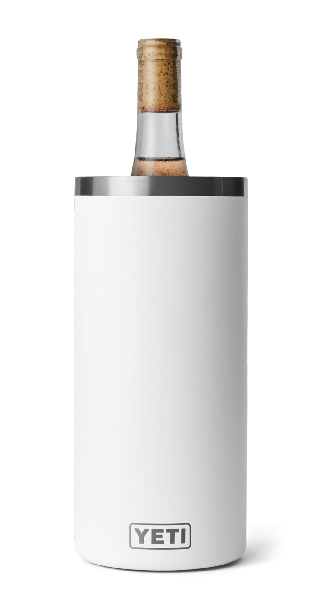 YETI Rambler Wine and Champagne Chiller, Stainless Steel Insulated, White