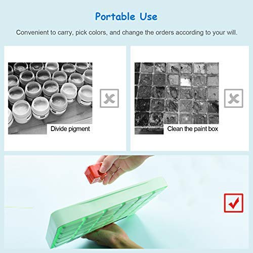 HIMI Gouache Paint Set, 24 Colors x 30ml Unique Jelly Cup Design, Portable Case with Palette, Non Toxic Paints for Artist, Hobby Painters & Kids, Ideal for Canvas Painting for Novelty Gift (Green)