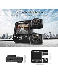 EACHPAI X9 Cámara de salpicadero de coche Dual FHD 1080P 170 grados gran angular lente súper condensador grabador con sensor G, detección de movimiento, grabación en bucle con tarjeta SD de 32 GB