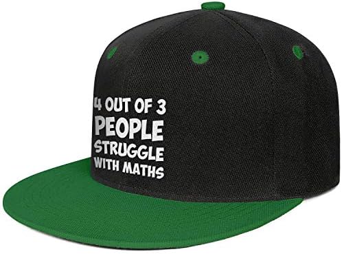 DXQIANG 4 Out of 3 People Struggle with Maths Unisex Vintage Flatbrim Trucker Hat Sun Protection Adjustable Snapback Hat