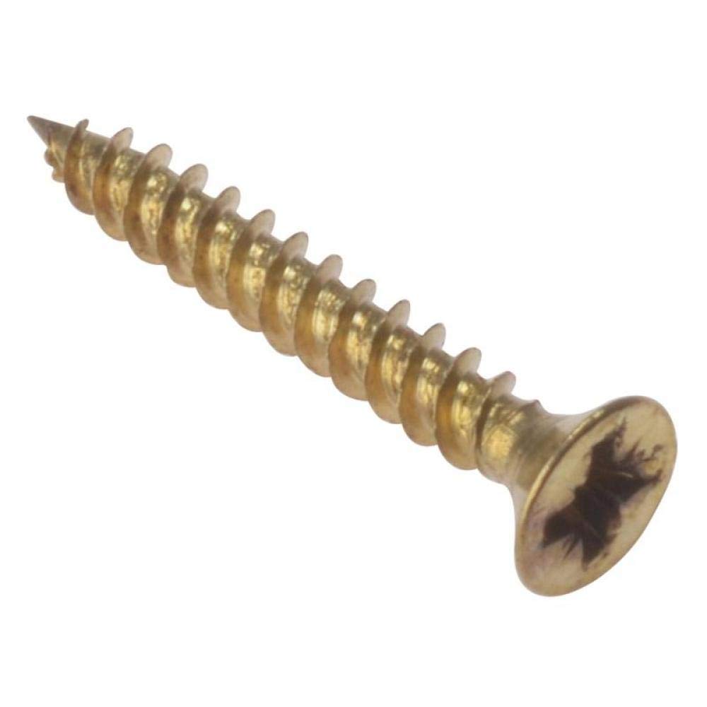 ForgeFix General-Purpose Twin Thread Screws | 3/4" x 6 | Electro Brassed Plated | Box 200