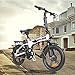 TrekPower Folding Electric Bike 250W Lightweight Aluminum Elecctric Bicycle 16″ 36V10A Lithium Battery Ebike with Pedals,Power Assist, 20 Miles Range E-Bike with Dual Disc Brake (White)thumb 2