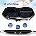 Kfine 3D Sleep Mask and Ear Plugs for Sleeping Contoured Shape Ultra lightweight & Comfortable Eye Mask