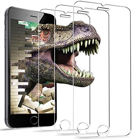 AMLIK 3-Pack iPhone 7 Screen Protector Glass,Lifetime Warranty, 0.3MM Slim , Bubble-Free, 9H Hardness with Oleophobic Coating