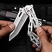 Speedy Panther Outdoor Folding Knife Sharp Blade Portable Tactical Folding Camping Knife Survival Hunting Knife for Men (White)