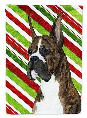 Caroline's Treasures SS4577GF Boxer Candy Cane Holiday Christmas Garden Flag Ma…