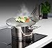 Stainless Steel Splatter Guard with Folding Silicone Handle - Multipurpose Splash Guard Grease Mess Eliminator, Fits Multiple Size Pots and Pans