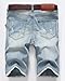 IWOLLENCE Men's Ripped Distressed Slim Fit Elastic Denim Shorts With Hole