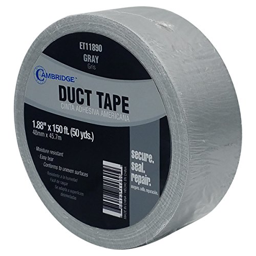 image for Cambridge Duct Tape, Gray (Silver), 1.88 Inches By 150 Feet (50 Yards)