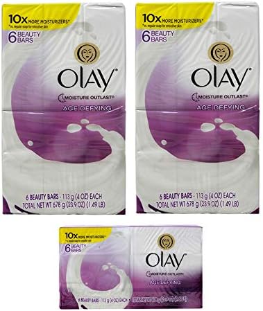 Set of 2 Olay Age Defying With Vitamin E Cleanser Beauty Bar Soap 4 Oz 6 Count