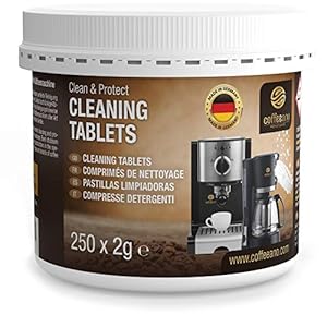 Coffeeano Clean & Protect Reinigingstabletten voor koffieautomaten en koffiezetapparaten, 250 stuks Reinigingstabletten…