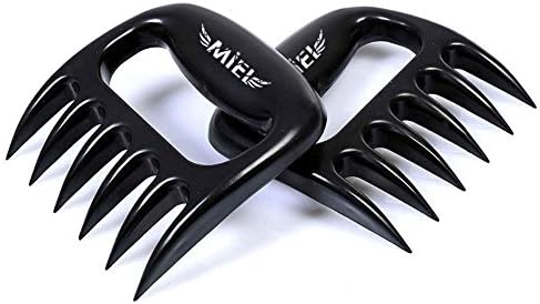 Meat Claws, Solid BBQ Bear Claws Pulled Pork Shredder Claws - Meat Handler Carving Forks-Grill Acessories-Dishwasher Safe , Black, (Meat Claws)
