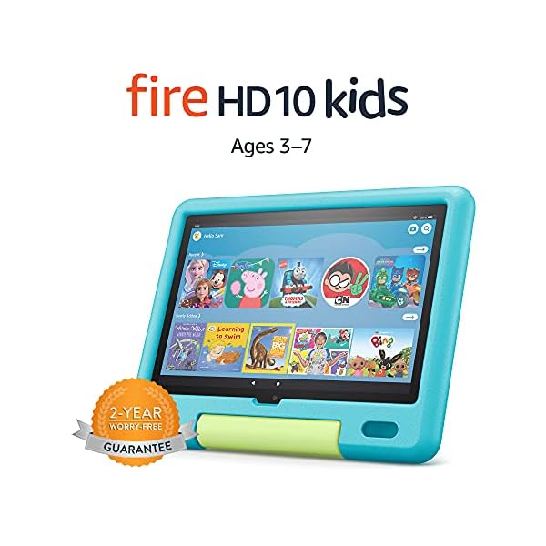 All-new-Fire-HD-10-Kids-tablet-for-ages-37-101-1080p-Full-HD-32-GB-Aquamarine-Kid-Proof-Case Fire HD 10 Kids tablet | for ages 3–7 | 10.1", 1080p Full HD, 32 GB | Aquamarine Kid-Proof Case