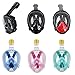 Trax To Tracks Full Face Snorkel-Dive Mask Provides Anti Fog Snorkeling-This Recreation Dry Snorkel Set Comes with Snorkel Bag GoPro Attachment- for Adults, Youth, Children