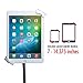 Gooseneck Floor Stand - CTA Heavy-Duty, Secure and Height-Adjustable Gooseneck Floor Stand for iPad 7th/ 8th/ 9th Gen 10.2