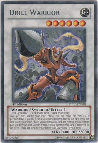 Yu-Gi-Oh! - Drill Warrior (DP10-EN018) - Duelist Pack 10: Yusei Fudo 3 - 1st Edition - Rare