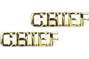 INSIGNIA DEPOT Law Enforcement/Police CHIEF Letters Pin 3/8" Gold Pair