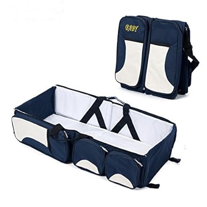 Gadgets Appliances Mulit-Purpose Baby Diaper Bag Cum Baby Travel Bed Bag 3 in 1 -Diaper Bag - Travel Bed - Changing Station (Colour : Multicolour)