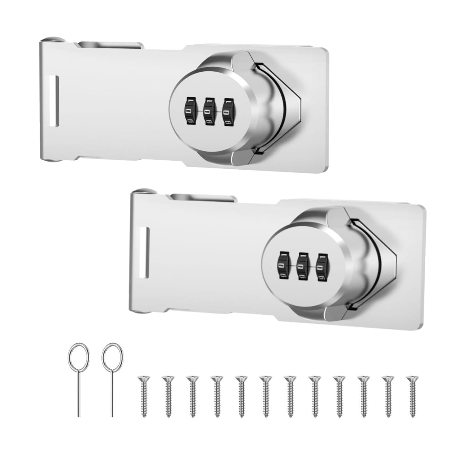 Haspen Locks with Password - Door Lock Hasps Lock Bolts for Wardrobe Barn Door Garage Bathroom Garden Manor House
