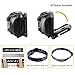 ZUKVYE Flashlight Cree LED Headlamp with Red Waterproof Head Light for Running, Camping, Reading, Kids, DIY & More-4 AAA Batteries Inclu 4 Included(Black)
