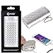 Contixo BT05 Portable Bluetooth Speaker + Power Bank | 6,000 mAh Small Compact Travel Size Smartphone Battery Charger Music Player 2-in-1 (Silver)