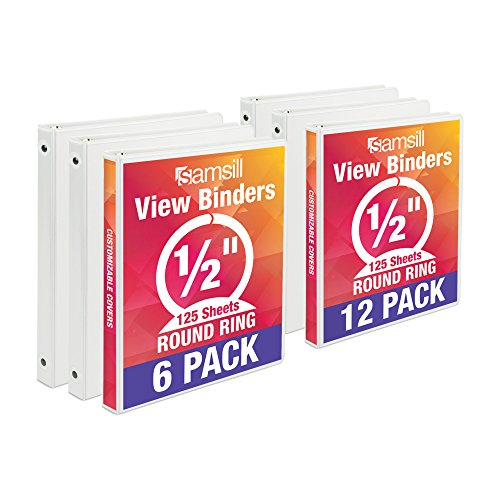 Samsill Economy 3 Ring Binder Organizer, .5 Inch Round Ring Binder