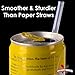 Clear, Plant-Based Plastic Straws 200 Bulk Pack. Reduce Your Carbon Footprint with a ASTM D6400 Certified Compostable Drinking Straw! Individually Wrapped, Proudly USA-Grown and No Petroleum!