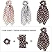 9 Pieces Hair Scrunchies Satin Silk Elastic Hair Band Scarf Ponytail Holder Scrunchy Ties Vintage Hair Accessories for Women Girls (Long Scarf Style)