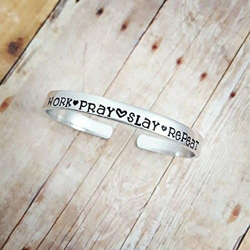 Work, Pray, Slay, Repeat - I Slay Bracelet - Lemonade - Beyonce Inspired - Boss Lady - Inspirational - Girl Boss - Girls Run The World