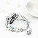 TOMAZON Compatible Apple Watch Band Series 4/3/2/1 38mm 40mm, Unique Handmade Luminous Pearl Adjustable iWatch Bracelet Metal Link Wristband with Perfume Storage Pendant for Women Girl - White