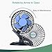 acetek Clip on Fan, Battery Operated Stroller Fan for Baby, Rechargeable Portable Table Fan,360°Rotation, 2200mAh, Super Quiet USB Mini Desk Fan for Sports, Car Seat,Travel
