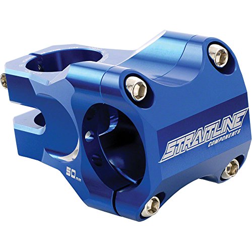 Straitline Components Pinch Clamp Mtn stem, (31.8) 0d x 50mm blue