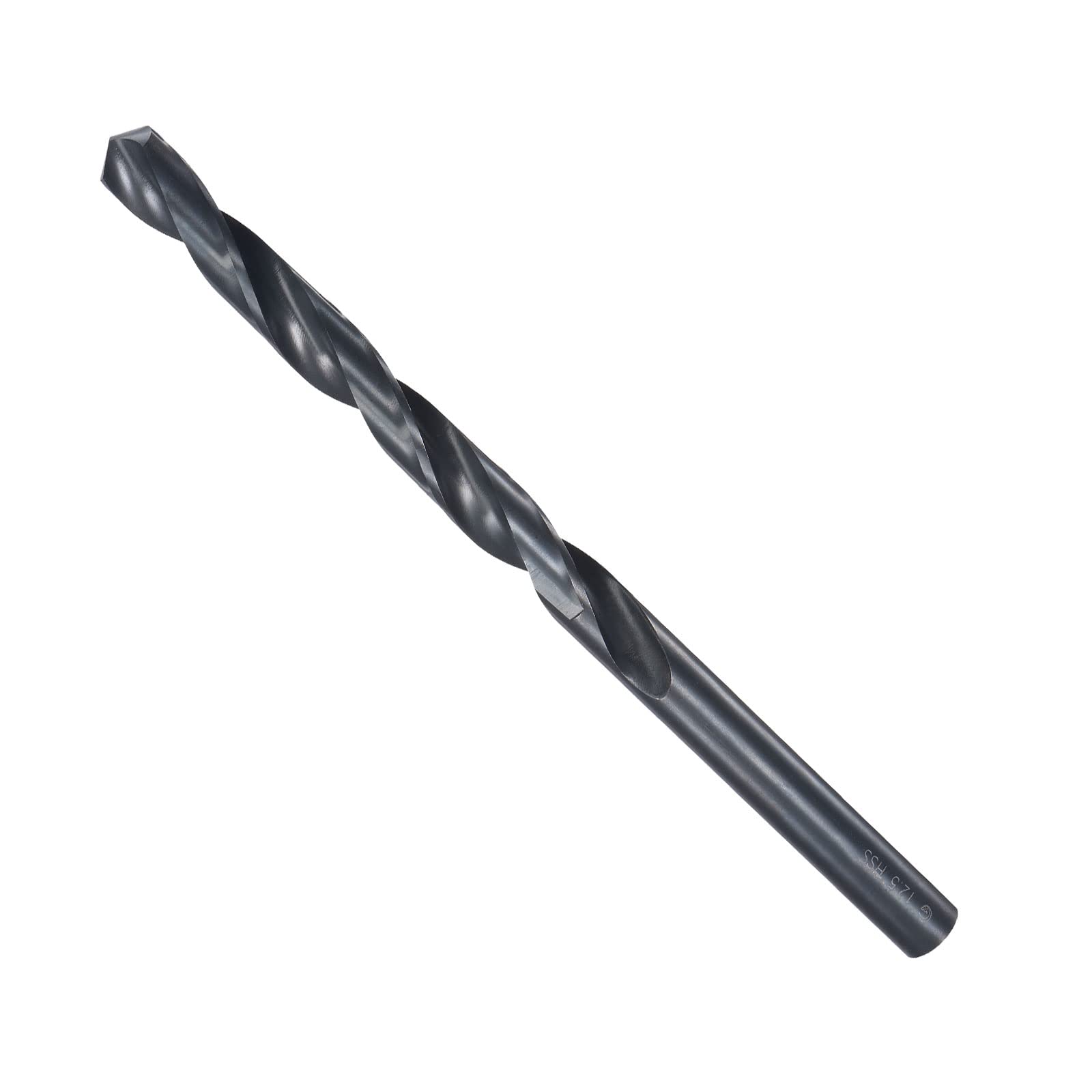 CoCud Twist Drill Bits, 12.5mm Drilling Diameter, Black Oxide High Speed Steel Extra Long Straight Shank - (Applications: for Stainless Steel Alloy Metal), 1-Piece
