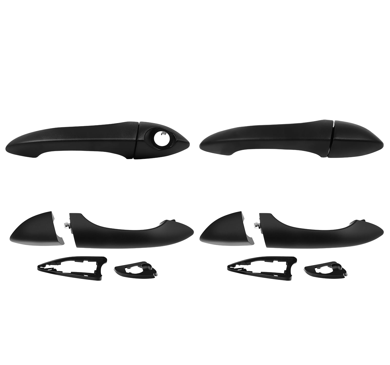 Photo 1 of ECCPP Exterior Door Handles 2000-2006 X5 Outer Replacement Front Driver Left Passenger Right Door Handles 4pcs Black 51218243617, 96595, 51218243618, 96596,