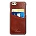 iPhone 6s/6 Case, Benuo [Card Slot Vintage Series] [Genuine Leather] Slim Corrected Grain Leather Case [2 Card Slots], Leather Case Back Cover [Business Style] for iPhone 6/6s 4.7 inch (Brown)