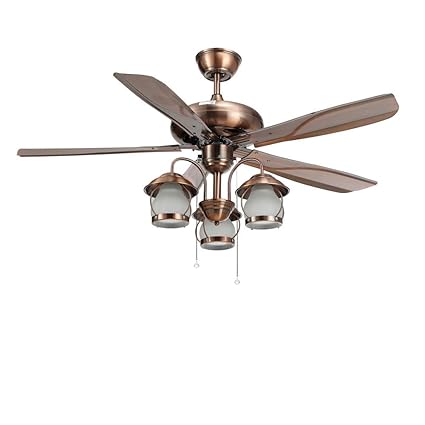 Le Fan Modern Wood Blades 52 Inch Ceiling Fan With 3 Light