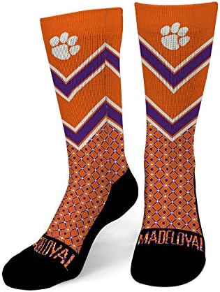 Clemson University Tigers Socks Dart Design (pair)