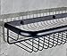 Rozin Wall Mounted Bathroom Shower Caddy Holder Storage Shelf Black Color