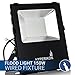 Hyperikon LED Flood Light, 150W (750W Equivalent), 5000K (Crystal White Glow), Waterproof, IP65 Waterproof, 120-277v, Instant On, ETL and DLC