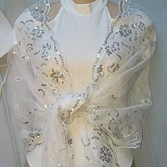 white evening wrap